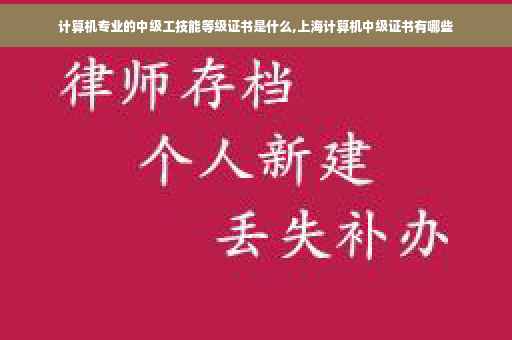 计算机专业的中级工技能等级证书是什么,上海计算机中级证书有哪些