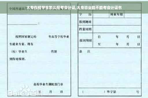 大专在校学生怎么报考会计证,大专毕业能不能考会计证书