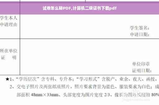 试卷怎么转PDF,计算机二级证书下载pdf