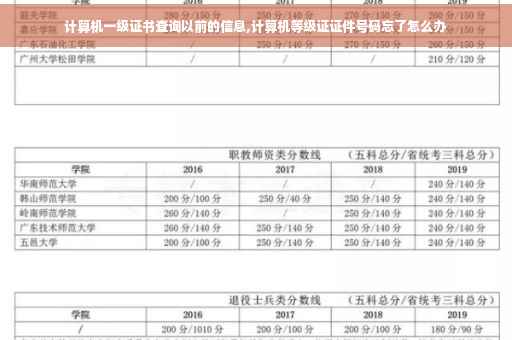 计算机一级证书查询以前的信息,计算机等级证证件号码忘了怎么办