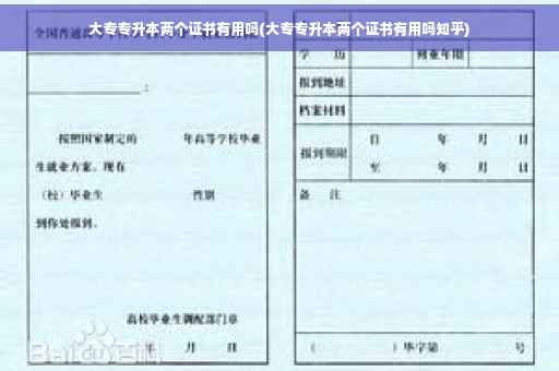 大专专升本两个证书有用吗(大专专升本两个证书有用吗知乎)