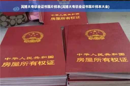 高博大专毕业证书图片样本(高博大专毕业证书图片样本大全)