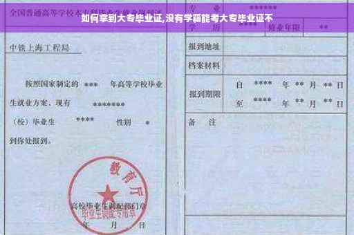 如何拿到大专毕业证,没有学籍能考大专毕业证不