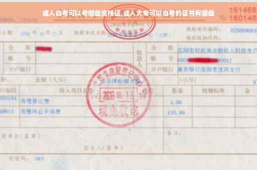 成人自考可以考哪些资格证,成人大专可以自考的证书有哪些