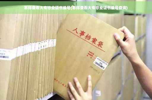 怎样查看大专毕业证书编号(怎样查看大专毕业证书编号查询) 怎样查看大专毕业证书编号(怎样查看大专毕业证书编号查询)