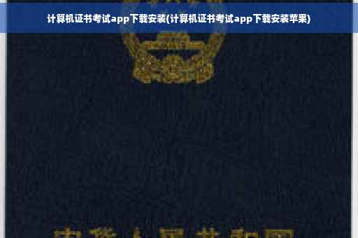 计算机证书考试app下载安装(计算机证书考试app下载安装苹果)