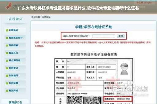 广东大专软件技术专业证书要求是什么,软件技术专业需要考什么证书