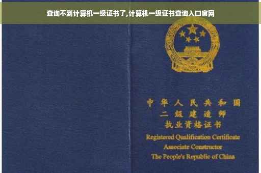 查询不到计算机一级证书了,计算机一级证书查询入口官网