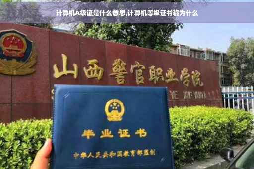 计算机A级证是什么意思,计算机等级证书称为什么