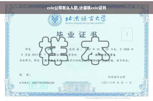 ccic公司怎么入职,计算机ccic证书