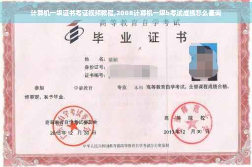 计算机一级证书考证视频教程,2008计算机一级b考试成绩怎么查询