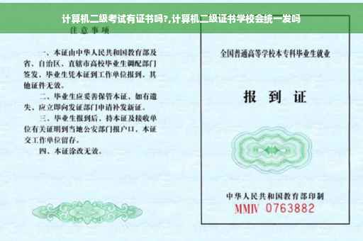 计算机二级考试有证书吗?,计算机二级证书学校会统一发吗