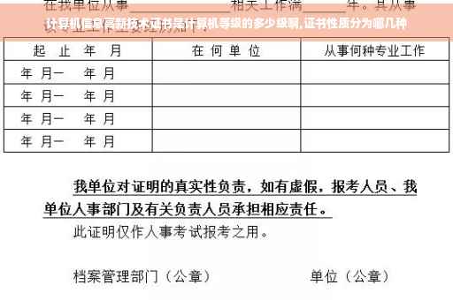 计算机信息高新技术证书是计算机等级的多少级啊,证书性质分为哪几种