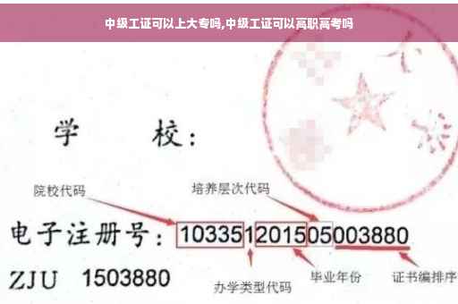 中级工证可以上大专吗,中级工证可以高职高考吗