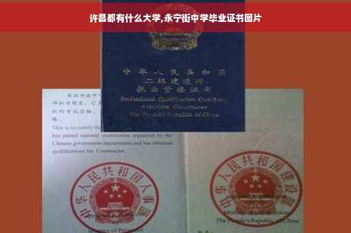 许昌都有什么大学,永宁街中学毕业证书图片