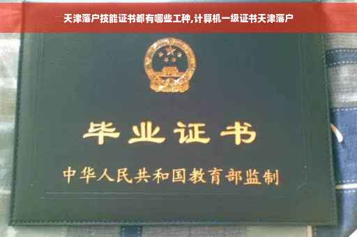 天津落户技能证书都有哪些工种,计算机一级证书天津落户