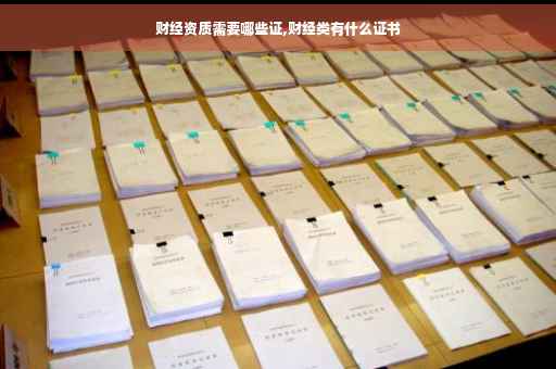 财经资质需要哪些证,财经类有什么证书