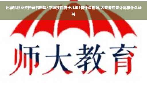 计算机职业资格证书四级/中级技能属于几级?有什么用吗,大专考的是计算机什么证书
