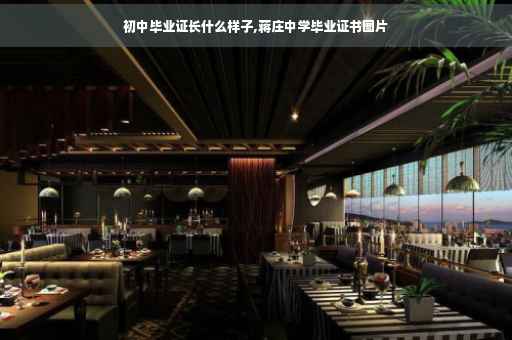 初中毕业证长什么样子,蒋庄中学毕业证书图片