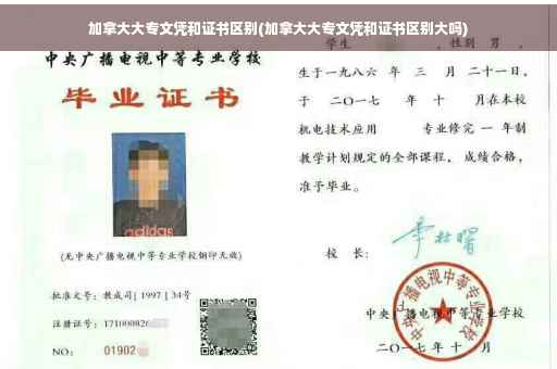 加拿大大专文凭和证书区别(加拿大大专文凭和证书区别大吗)