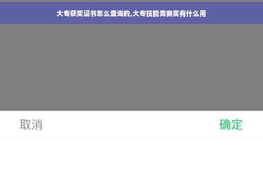 大专获奖证书怎么查询的,大专技能竞赛奖有什么用