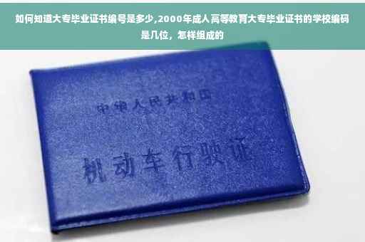 如何知道大专毕业证书编号是多少,2000年成人高等教育大专毕业证书的学校编码是几位，怎样组成的