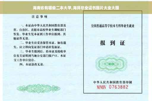 海南省有哪些二本大学,海师毕业证书图片大全大图 海南省有哪些二本大学,海师毕业证书图片大全大图