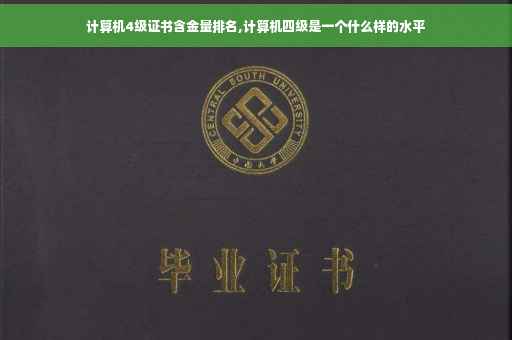 计算机4级证书含金量排名,计算机四级是一个什么样的水平