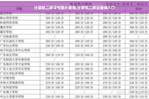计算机二级证书图片查询,计算机二级证查询入口
