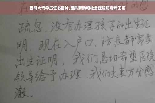 番禺大专学历证书图片,番禺劳动和社会保障局考焊工证