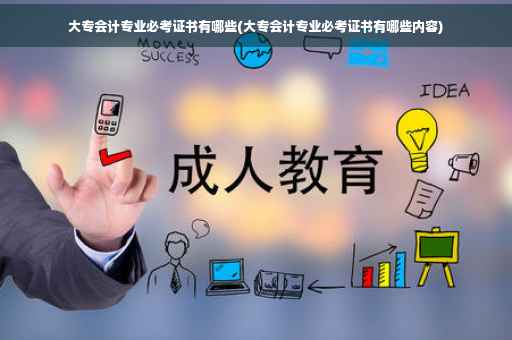 大专会计专业必考证书有哪些(大专会计专业必考证书有哪些内容)