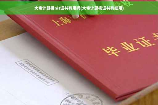 大专计算机nit证书有用吗(大专计算机证书有啥用)