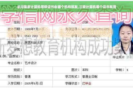 求问国家计算机等级证书由哪个机构颁发,三级计算机哪个证书有用