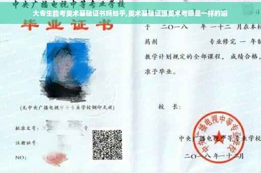 大专生能考美术基础证书吗知乎,美术基础证跟美术考级是一样的嘛