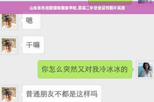 山东省名校联盟有哪些学校,莘县二中毕业证书图片高清