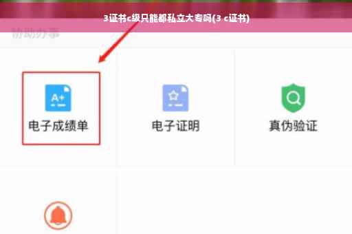 3证书c级只能都私立大专吗(3 c证书)