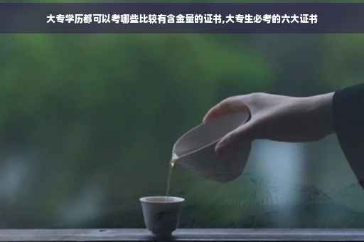 大专学历都可以考哪些比较有含金量的证书,大专生必考的六大证书