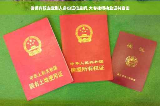 律师有权去查别人身份证信息吗,大专律师执业证书查询