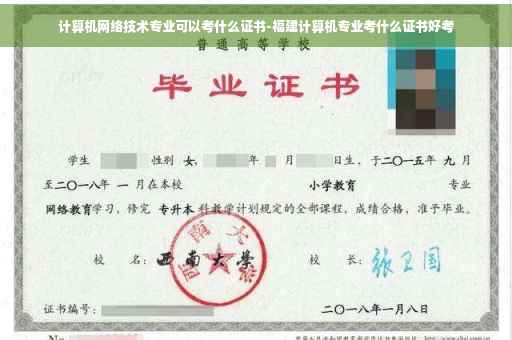 计算机网络技术专业可以考什么证书-福建计算机专业考什么证书好考