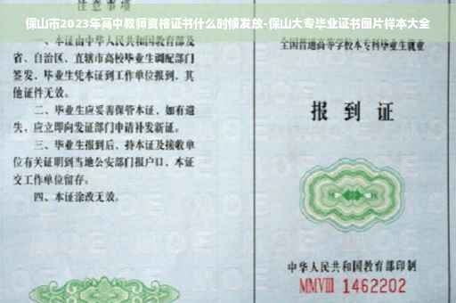 保山市2023年高中教师资格证书什么时候发放-保山大专毕业证书图片样本大全