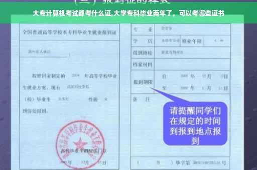 大专计算机考试都考什么证,大学专科毕业两年了，可以考哪些证书