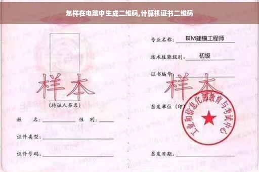 怎样在电脑中生成二维码,计算机证书二维码