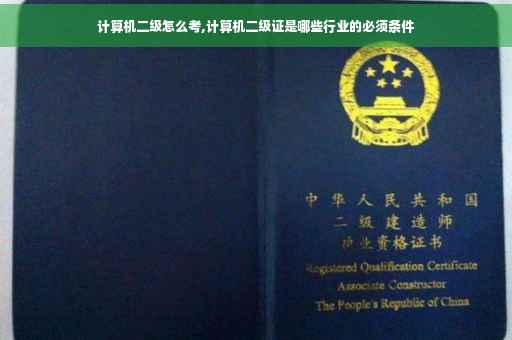 计算机二级怎么考,计算机二级证是哪些行业的必须条件