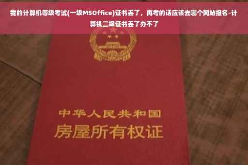 我的计算机等级考试(一级MSOffice)证书丢了，再考的话应该去哪个网站报名-计算机二级证书丢了办不了
