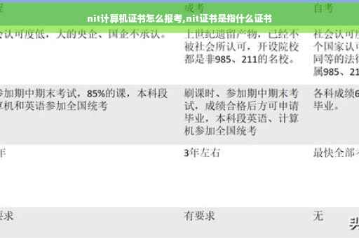 nit计算机证书怎么报考,nit证书是指什么证书