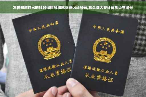 怎样知道自已的社会保险号和就业登记证号码,怎么查大专计算机证书编号