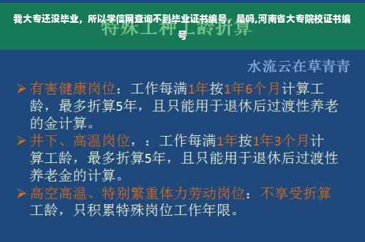 我大专还没毕业，所以学信网查询不到毕业证书编号，是吗,河南省大专院校证书编号