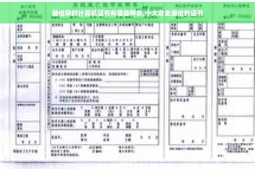 最低级的计算机证书有哪些种类,十大含金量低的证书