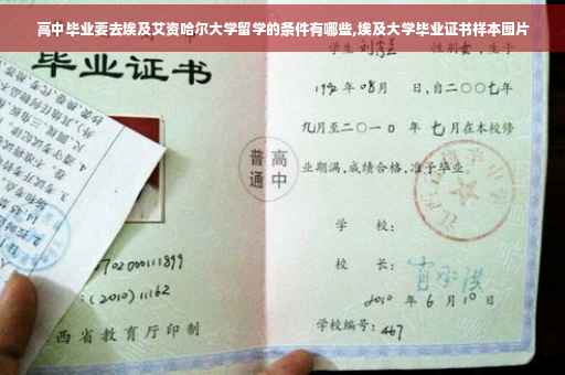 高中毕业要去埃及艾资哈尔大学留学的条件有哪些,埃及大学毕业证书样本图片