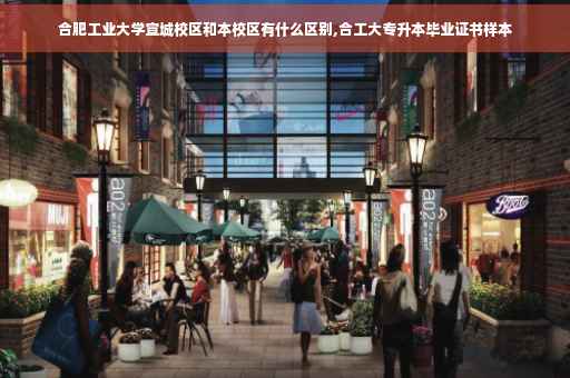 合肥工业大学宣城校区和本校区有什么区别,合工大专升本毕业证书样本